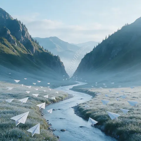 Cool CI-toned abstract field for ephemeral runners